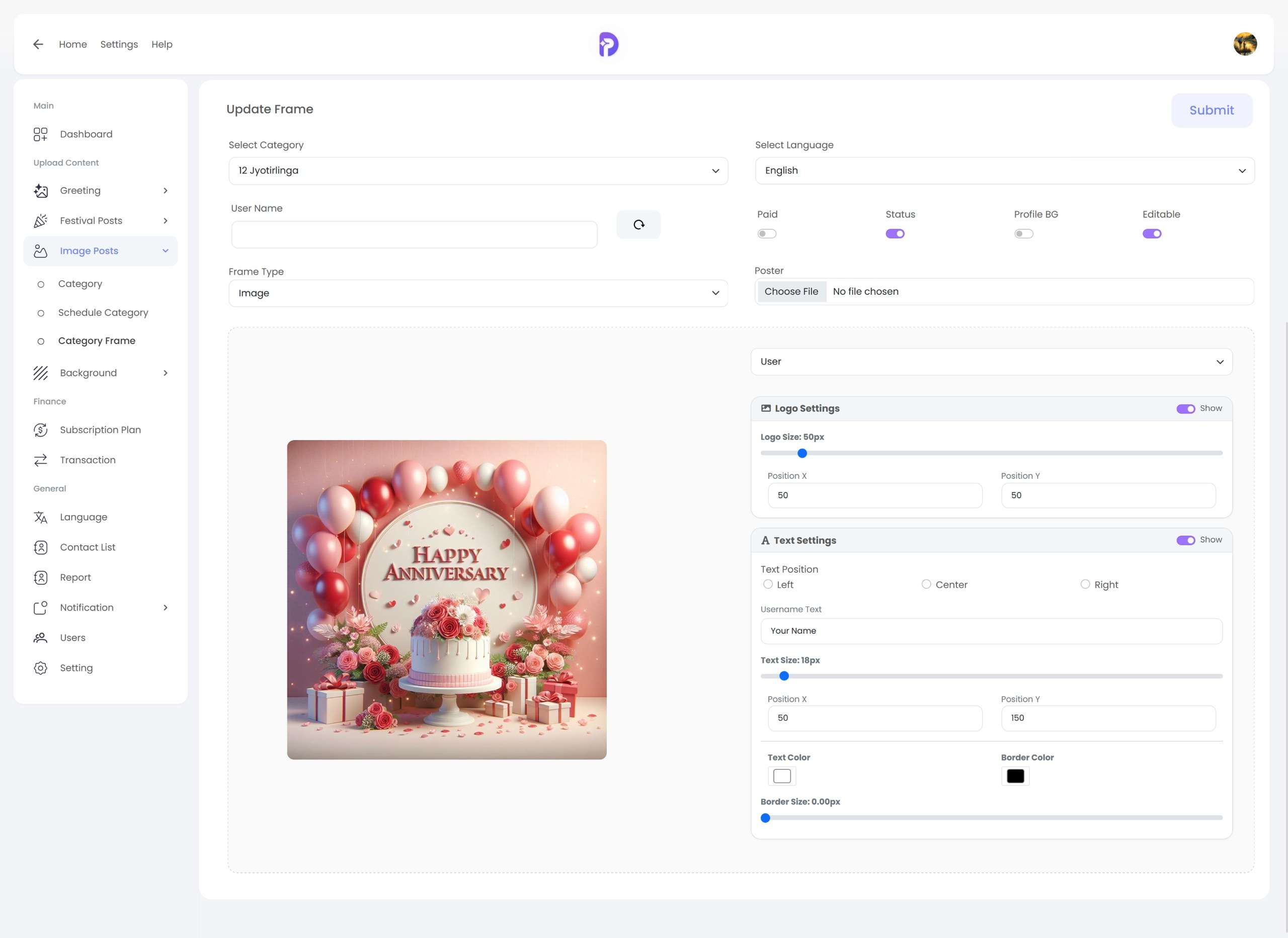 Test custom template 1